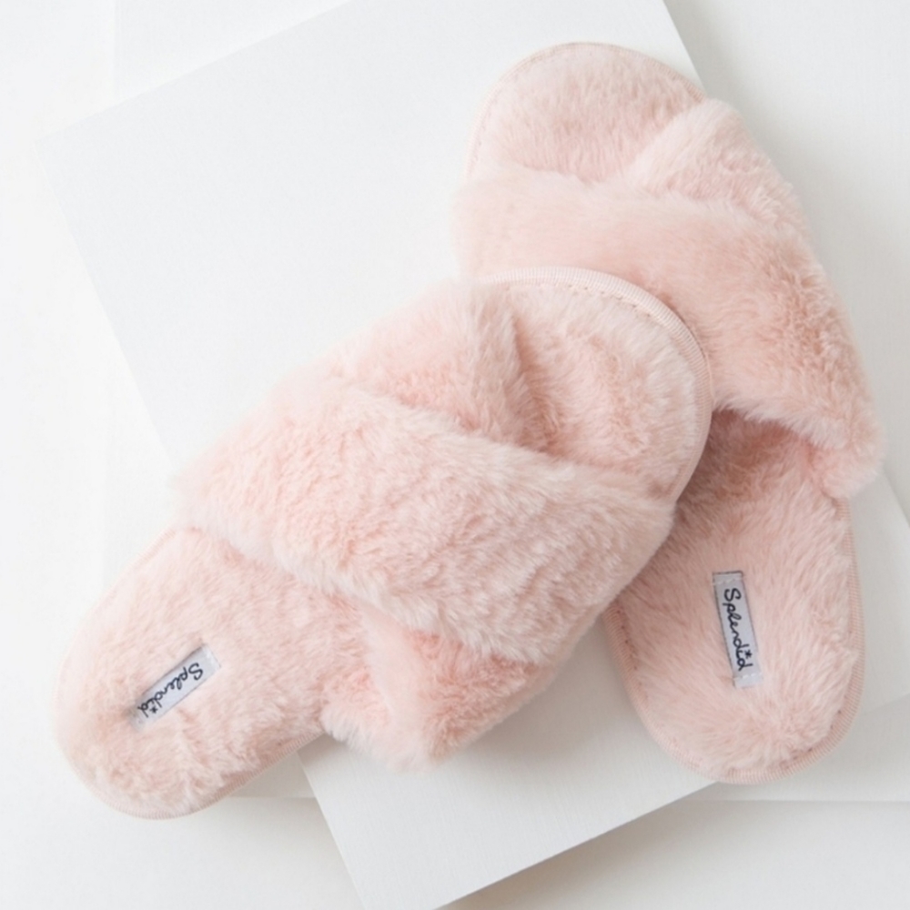 Splendid "Sleep" Faux Fur Slippers